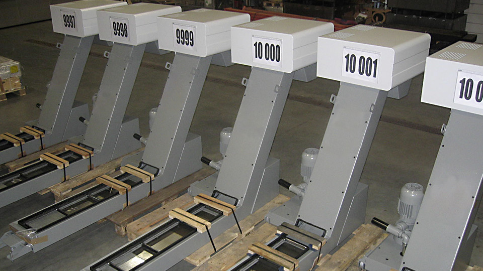 Der 10.000 Späneförderer wird produziert