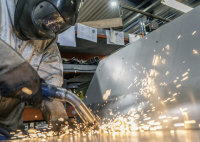 Mitarbeiter beim Schweißen