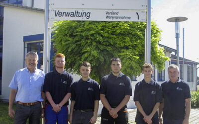 Vier neue Auszubildende im Jahr 2023/2024 bei der Blechtechnik Schwäbisch Hall GmbH